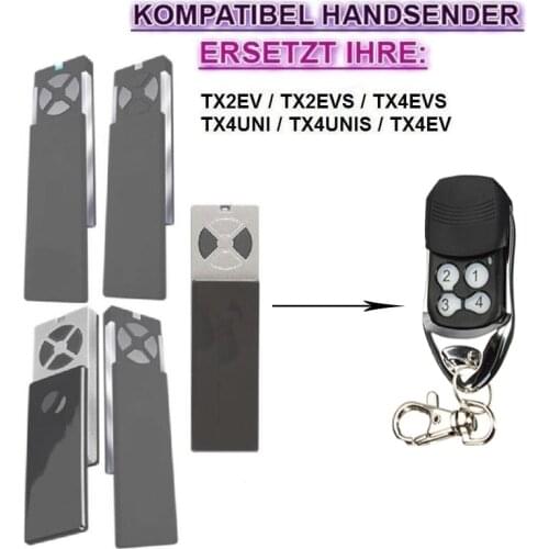 FOR TX2REV / TX4RUNI compatible garage door remote control command transmitter