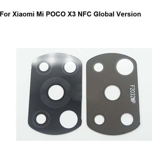 2PCS High quality For Xiaomi Mi POCO X3 NFC Global Version Back Rear Camera Glass Lens test good For Xiaomi Mi POCO X 3 Parts