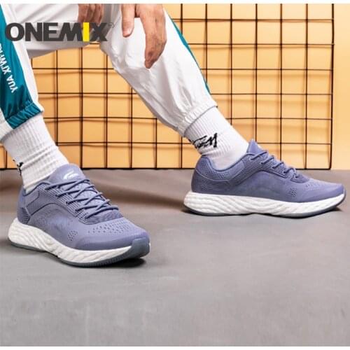 ONEMIX Men Running Shoes Ultra Lightable Casual Breathable Mesh Outdoor Sneakers Trekking Jogging Marathon Tennis Sport Shoes
