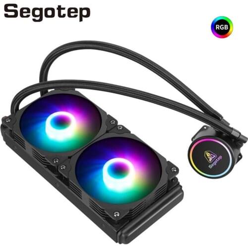 Segotep CPU Cooler Water Cooling Fan Computer Heat Sink Cooler RGB 240 PWM 4Pin For LGA 2011 2066 AM4 1150 1151 1155 1156 PC