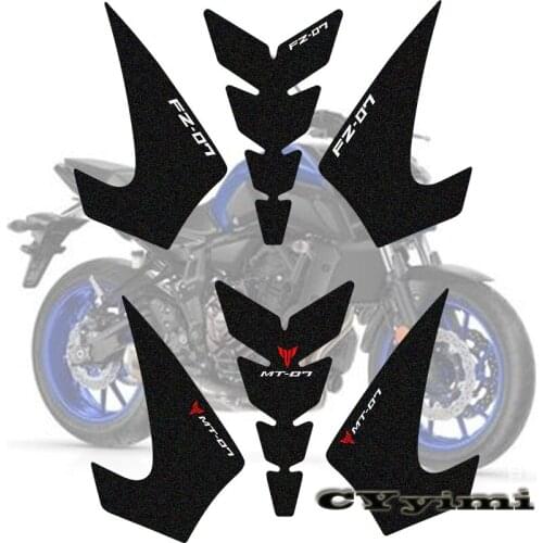 Tank Pad Sticker For Yamaha MT-07 MT07 FZ07 FZ-07 2018 2019 2020 Protector Anti slip Sticker Gas Knee Grips Traction Side Decal