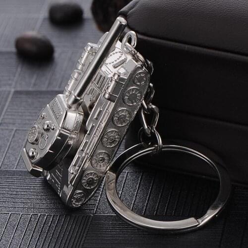50% Wholesales Cool Men Tanked Model Pendant Key Chain Keychain Alloy Ring Bag Car Wallet Decor