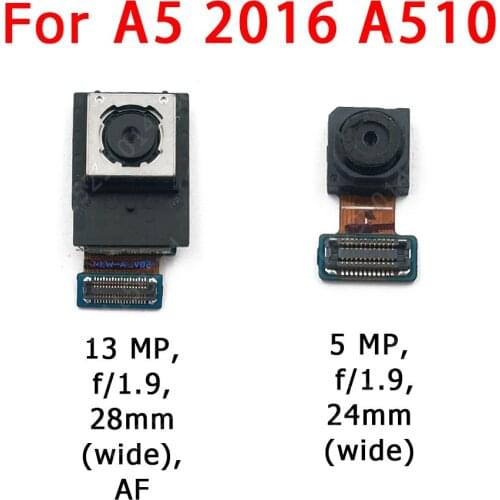 Original Front Back Rear Camera For Samsung Galaxy A5 2016 A510 Main Facing Camera Module Flex Cable Replacement Spare Parts