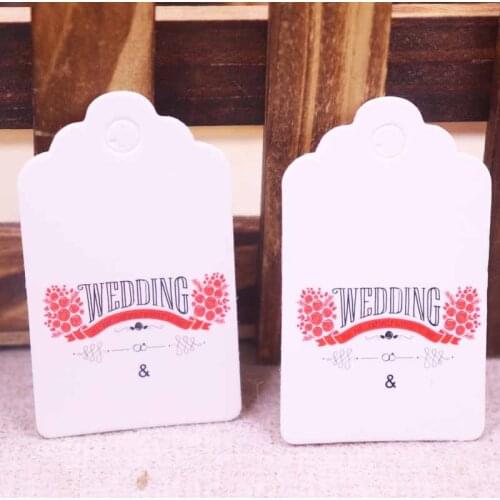 Size:3x5cm paper cardboard white/ kraft tags 100PCS /lot for gift box and DIY Gift Tags for wedding and love