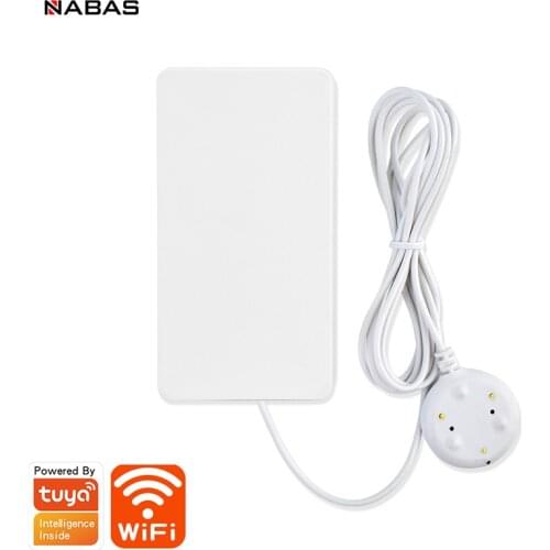NABAS Tuya Smart WiFi Leakage Alarm Independent Water Leak Sensor Detector Flood Alert Overflow Security Alarm System