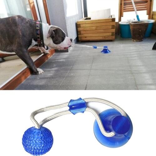 Dog Interactive Suction Cup Push TPR Ball Toys Pet Molar Bite Toy Elastic Ropes Dog Tooth Cleaning Chewing Pet Puppy Dog Toys