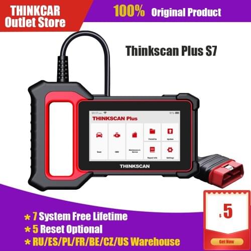 THINKCAR Thinkscan Plus S7 OBD2 Automotive Scanner Airbag DPF Reset OBD2 Code Reader All System Free Update Car Diagnostic Tools