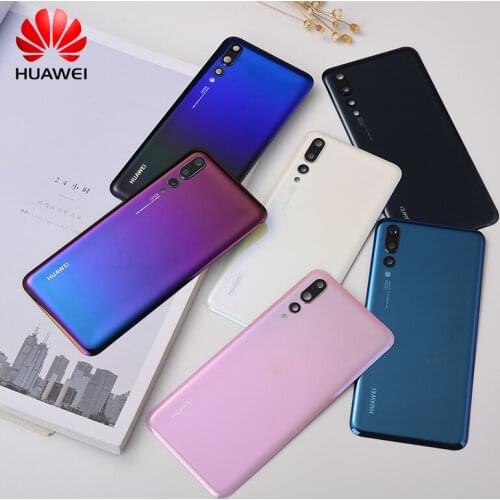 Huawei P20/P20 Pro Back Housing Battery Cover Rear Door Replacement Case Panel Repair Parts For Huawei P 20 P20Pro & Camera Lens