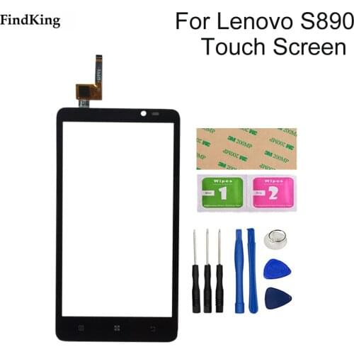 5'' Mobile Touch Screen Glass For Lenovo S890 S 890 Touch Screen Digitizer Panel Front Outer Glass Lens Sensor Tools