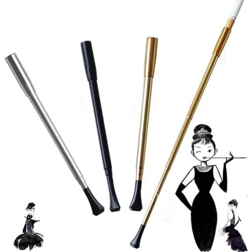 Womens Long Series Retractable Vintage Cigarette Holder Smoking Pipe Or Photographic Props Womens Slim Cigarette