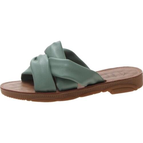 Womens Slippers 2019 Summer Bow Thick Sole Outdoor solid Woman Slippers Beach Wind Slides Casual Womens Shoes