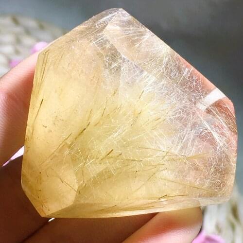 Golden rutilated free from