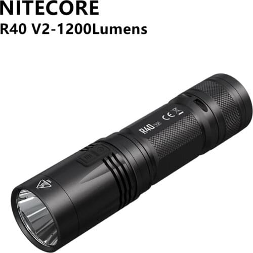100% Original NITECORE Flashlight R40V2 1200Lm USB-C Rechargeable Wireless Charging With 21700 battery Hard Light For Outdoor