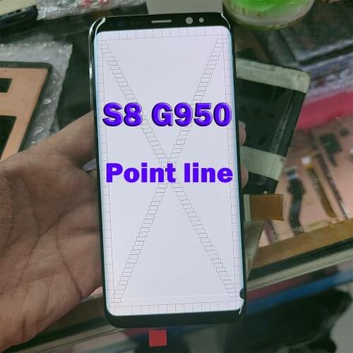 100% Original used Tested point line Defect For Samsung Galaxy S8 LCD SM-G950FD SM-G950 Display No Frame Touch Screen Digitizer