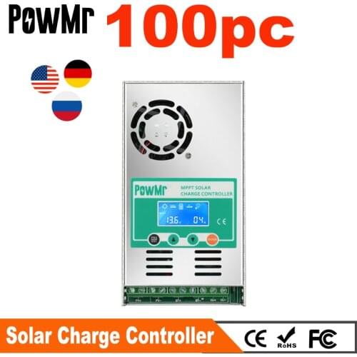 100 Pieces PowMr MPPT 60A Solar Charge Controllers 12V 24V 36V 48V Auto for Max 190VDC Solar Panel Input Wholesale Reseller