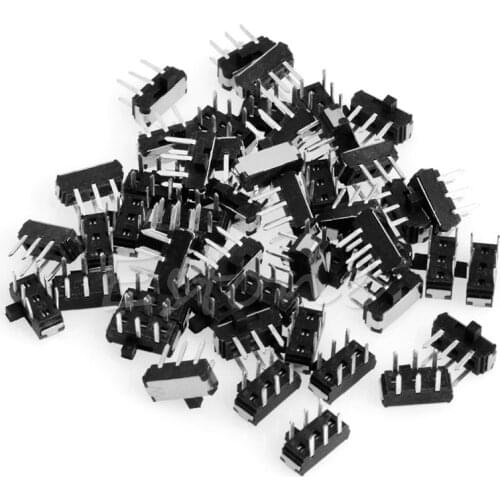 50Pcs Slide Switch 6 Pin DPDT PCB Panel Mount Mini Micro Toggle Switch