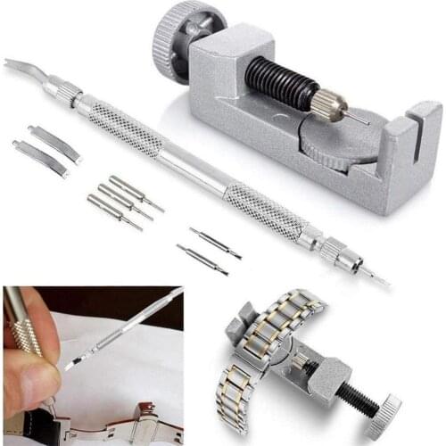 9pcs/set Adjustable Metal Watch Band Strap Spring Bar Link Pin Remover Bracelet Repair Tool Dismantling Kit Set for Watchmaker