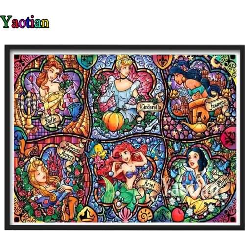 3d DIY Diamond Painting Cartoon princess girl 5D DIY Mosaic Embroidery Kits Full Drill Home Decor Handmade Hobby Cross Stitch