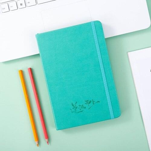 A5 Simple Hard Cover Cute Plain Notebook Blank Squared Grid Journal