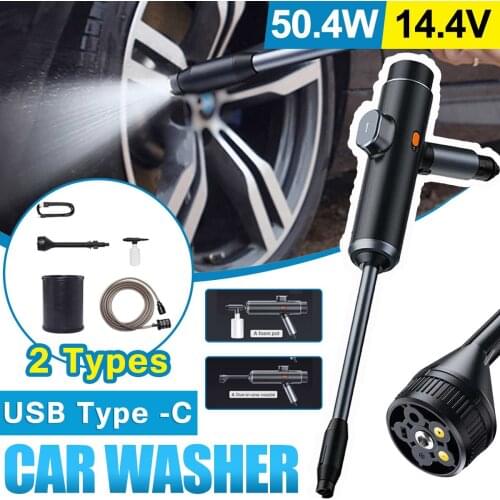 Electric Car Washer Gun High Pressure Car Cleaner Tools For Auto Cleaning Cordless Protable Multifunction Tools for Garden Home