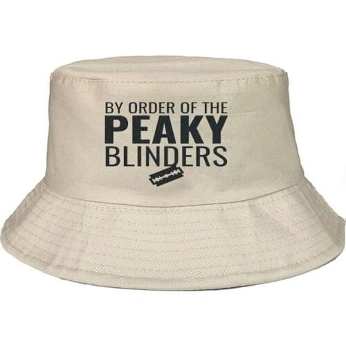 Peaky Blinders print Simple Style Fisherman cap Panama Street Side Seaside Beach Tourism Bucket Hat Drivers Cap