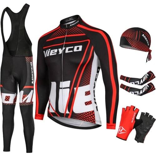 Cycling Jersey Set Long Sleeve MTB Mountain Bike Cycling Clothing Man Bicycle Shirt Tops Wear Paded Maillot Biciclet Cycling Set