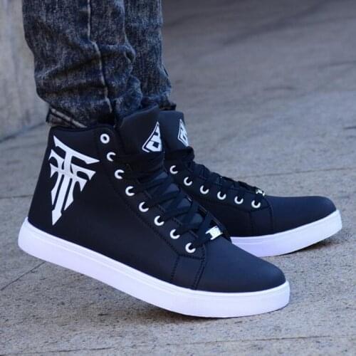 NEW Fashion Men Casual Shoes Men Sneakers Brand Comfortable Lace Up Hip-hop High Top Sport Mens Shoes 39-44 Zapatillas Hombre