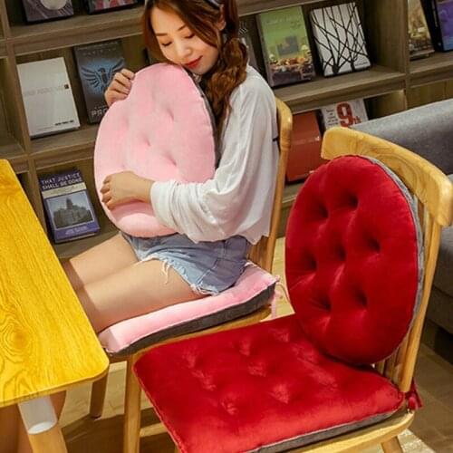 W3JA 40cm Round Square Velvet Seat Cushion Contrast Color Matching Thick Chair Pad Warm Tatami Floor Pillow for Home Office