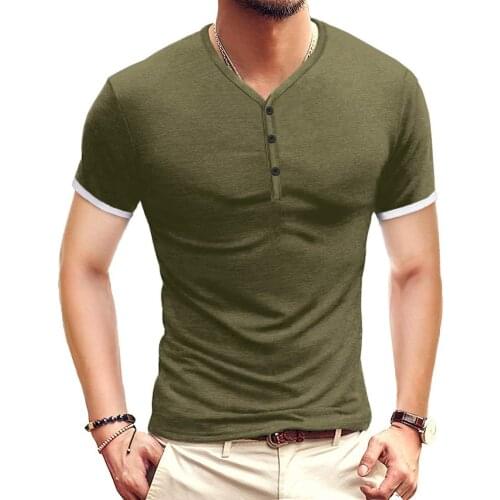 Summer Mens Casual Solid Color Short Sleeve T-shirt Male Crew Neck Cotton Tee Top Fashion HipHop Harajuku Men Clothes