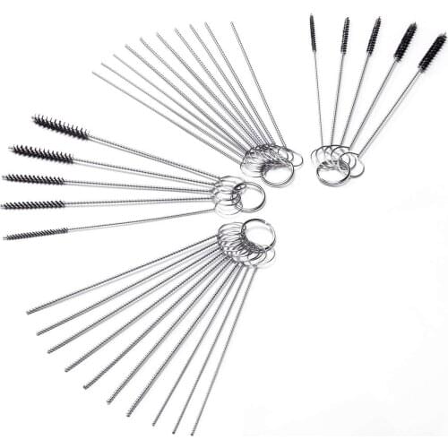 Carburetor Cleaner Cleaning Brushes Kit, Small Wire Brush - 20 Needles + 10 Brushes