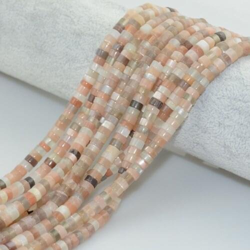 Natural Mixed Color Moonstone Wheel Beads 6x3mm
