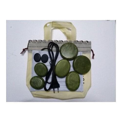 Natural Massage hot stone massage lava Natural Energy massage stone set hot spa rock basalt stone massage heater bag box 220V