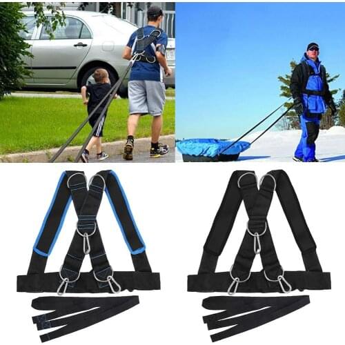 Sled Harness Tire Pulling Strap Shoulder Weight Bearing Training Strap Strength Fitness Resistance Belt Trainer Workout Pad Belt