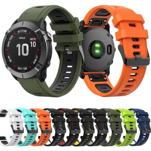 22mm Band for Garmin Fenix 6/5/Fenix 5 Plus/Forerunner 935 945 /Approach S60/Quatix 5 Quick release Strap Silicone Watch Band