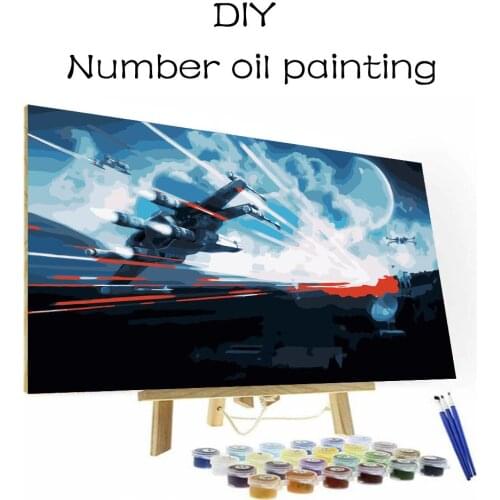 Modern Art Oil Painting Home Decoration Poster DIY by Number Painting Frameless Canvas Mural Adult Acrylic Paint Crafts Gifts