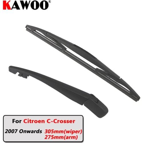 KAWOO Car Rear Wiper Blade Blades Back Window Wipers Arm For Citroen C-Crosser Hatchback (2007-) 305mm Auto Windscreen Blade