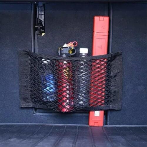 Car Trunk Storage Bag Nylon Mesh Nets Auto Back Rear Trunk Organizer Elastic String Luggage Net Holder Pocket Vehicle supplies