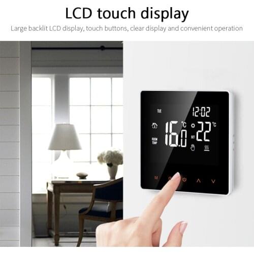 Wall Touch ScreenThermostat Temperature Controller For Electric Floor Heating Water/Gas Boiler LCD Liquid Crystal Display Switch