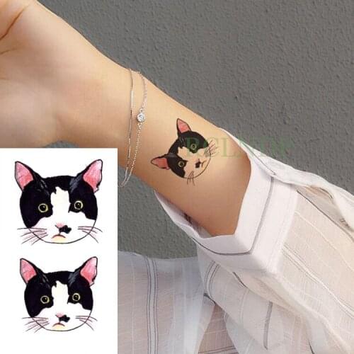 Waterproof Temporary Tattoo Sticker Cat dog Tatto Flash Tatoo Fake Tattoos Tatouage Wrist foot hand For Girl Men Women kids