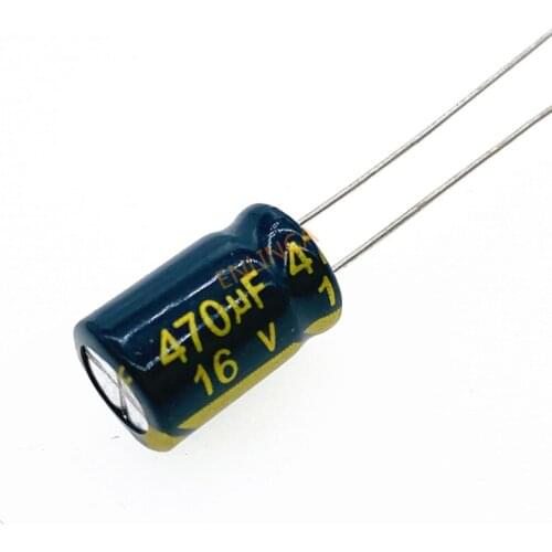 20pcs/lot 470uf16V Low ESR/Impedance High Frequency Aluminum Electrolytic Capacitor Size 8*12 16V 470uf 20