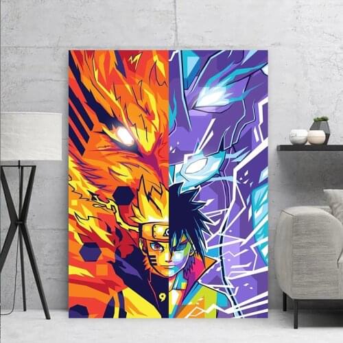 Japanese Anime Canvas Painting Naruto Sasuke Posters and Prints Print Mural Picture Childrens Room Bedroom Home Wall Decoration