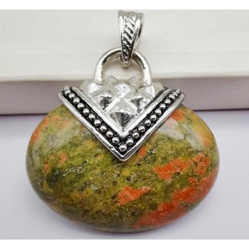 Unakite Epidote Stone GEM Bead GEM Pendant Jewelry S620