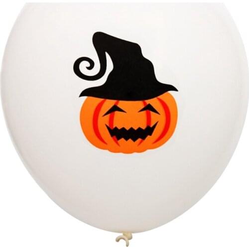 10pcs Happy Halloween Balloons Halloween Pumpkin Horror Bat Latex Balloon Ghost Festival Halloween Decoration Party Supplies