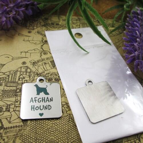 10pcs--"Afghan Hound"dog lover dog owner stainless steel charms more style for choosing DIY Charms pendants for necklace