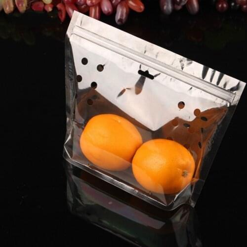 100pcs Fruit preservative self sealed transparent bags 1kg strawberry packing bag empty self sealing pockets