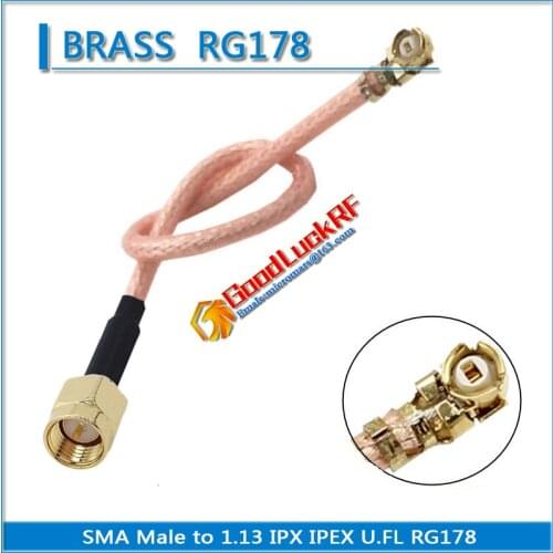 1X Pcs High Quality SMA Male To IPX U.FL IPEX Pigtail Jumper RG178 Cable RF Connector Coaxial Low Loss