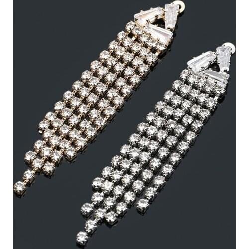 2019New 50Pcs 5Rows Rhinestone Tassel Buckle/Pendant For earring Decoration and DIY hair accessoriess FT11-FY16