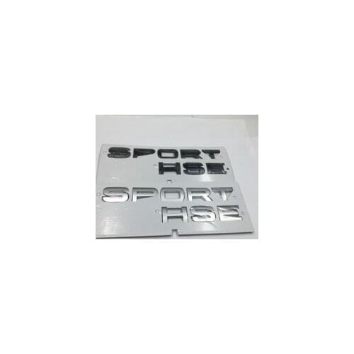 20X New Matt silver Black SPORT HSE Large Letter Boot Badges Emblem Car Sticker for Range rover Land rover car stickers