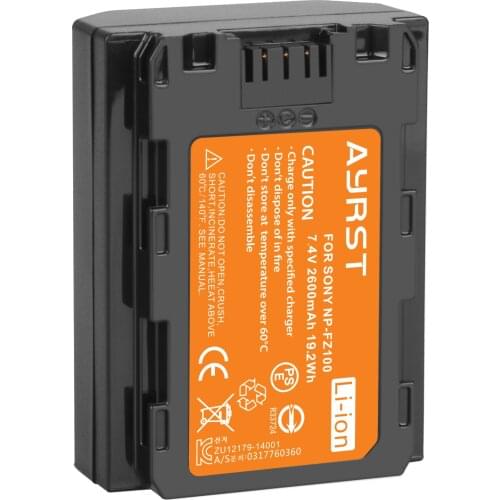 1pc NP-FZ100 NPFZ100 Battery Pack for Sony A9 II / A7R IV / A7R III / A7 III / ILCE-9 ILCE9 ILCE-7RM3 ILCE-7M3 A6600 as NP-FZ100