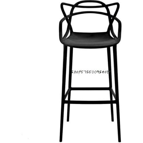 Vine Bar Chair European Style Back Bar Stool Family Simple Balcony High Stool Outdoor Plastic Leisure Design Bar Stool